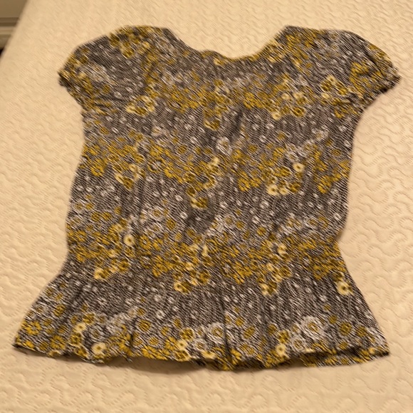 Izod 100% Cotton Cap Sleeve Peasant Style Top - Picture 2 of 10